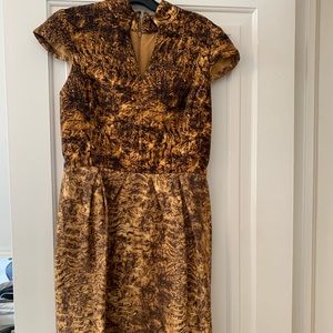 Oscar de la Renta brown hued dress size 8